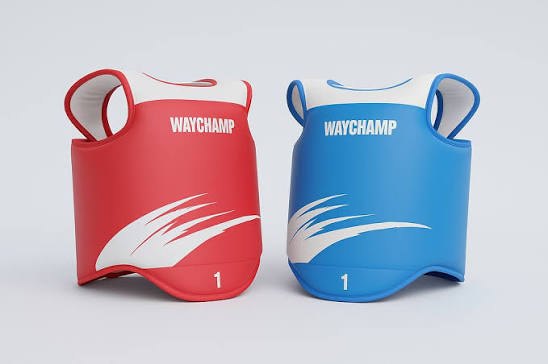 Petos electrónicos Waychamp Semi Pro, rojo y azul